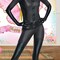 Womens Grand Heritage Catwoman Costume Spandex Jumpsuit Boot Tops Mask and Belt Large